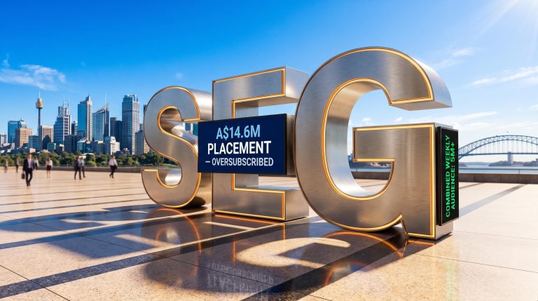 Sports Entertainment Group Ltd Placement Oversubscribed at A$14.6m for MediaWorks