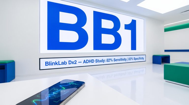 Blinklab Ltd ADHD Study Shows 82% Sensitivity and 83% Specificity