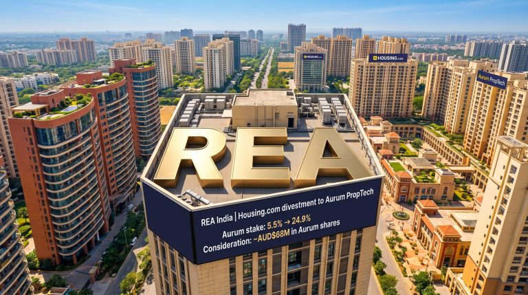 REA Group Ltd Exits India With Housing.com Sale for A$68m Aurum Stake