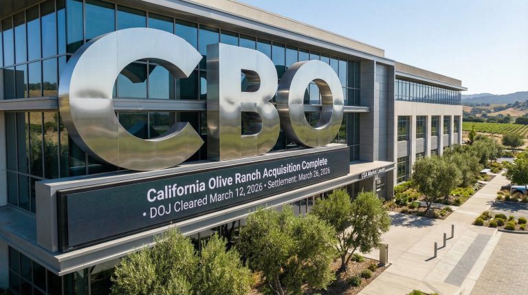 Cobram Estate Clears Final DOJ Hurdle on California Olive Ranch Acquisition