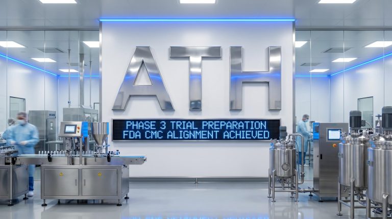 Alterity Secures FDA Manufacturing Alignment for ATH434 Ahead of Phase 3 Trial