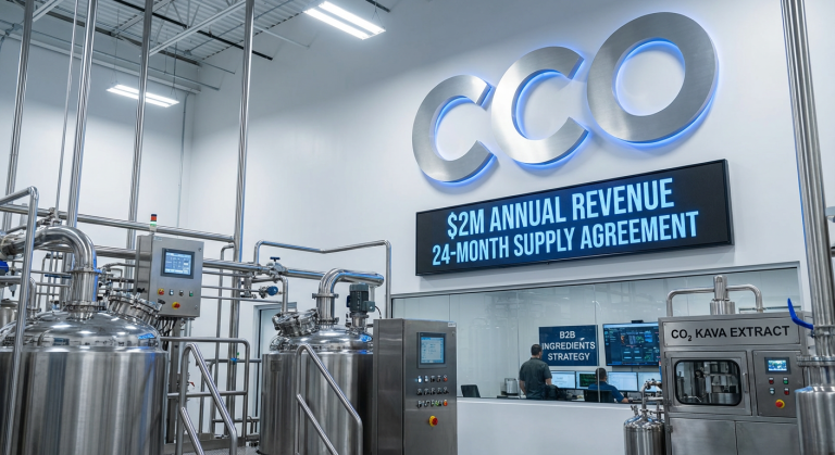 Calmer Co Secures $2M Annual Revenue Through 24-Month US Kava Supply Deal